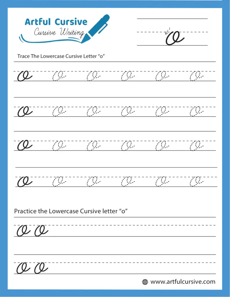 Cursive o