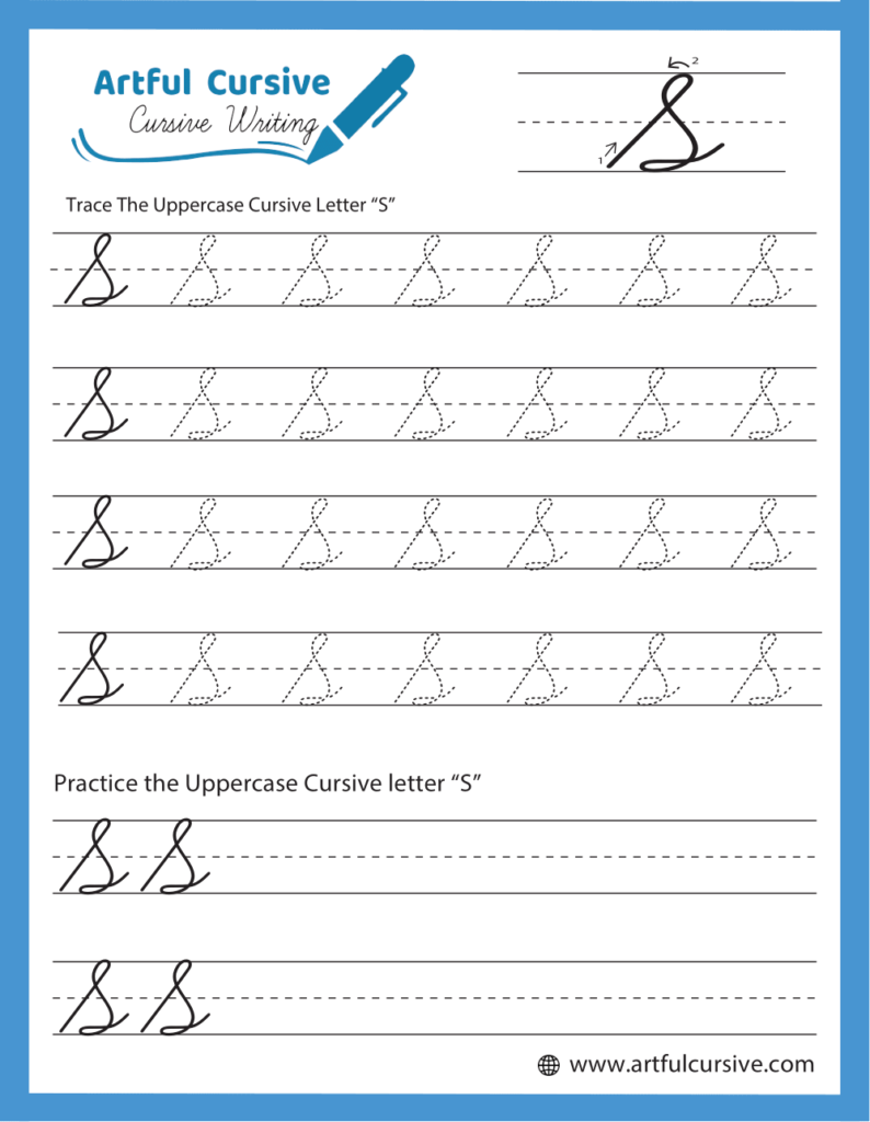 Uppercase Cursive Alphabet Letter S