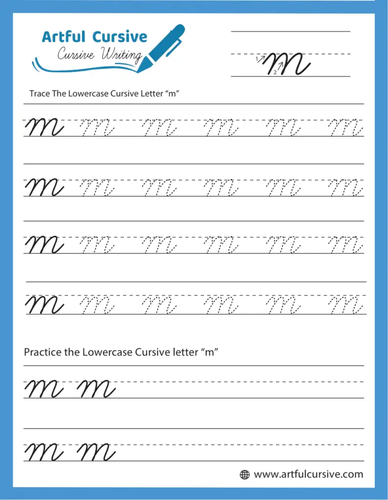 cursive m